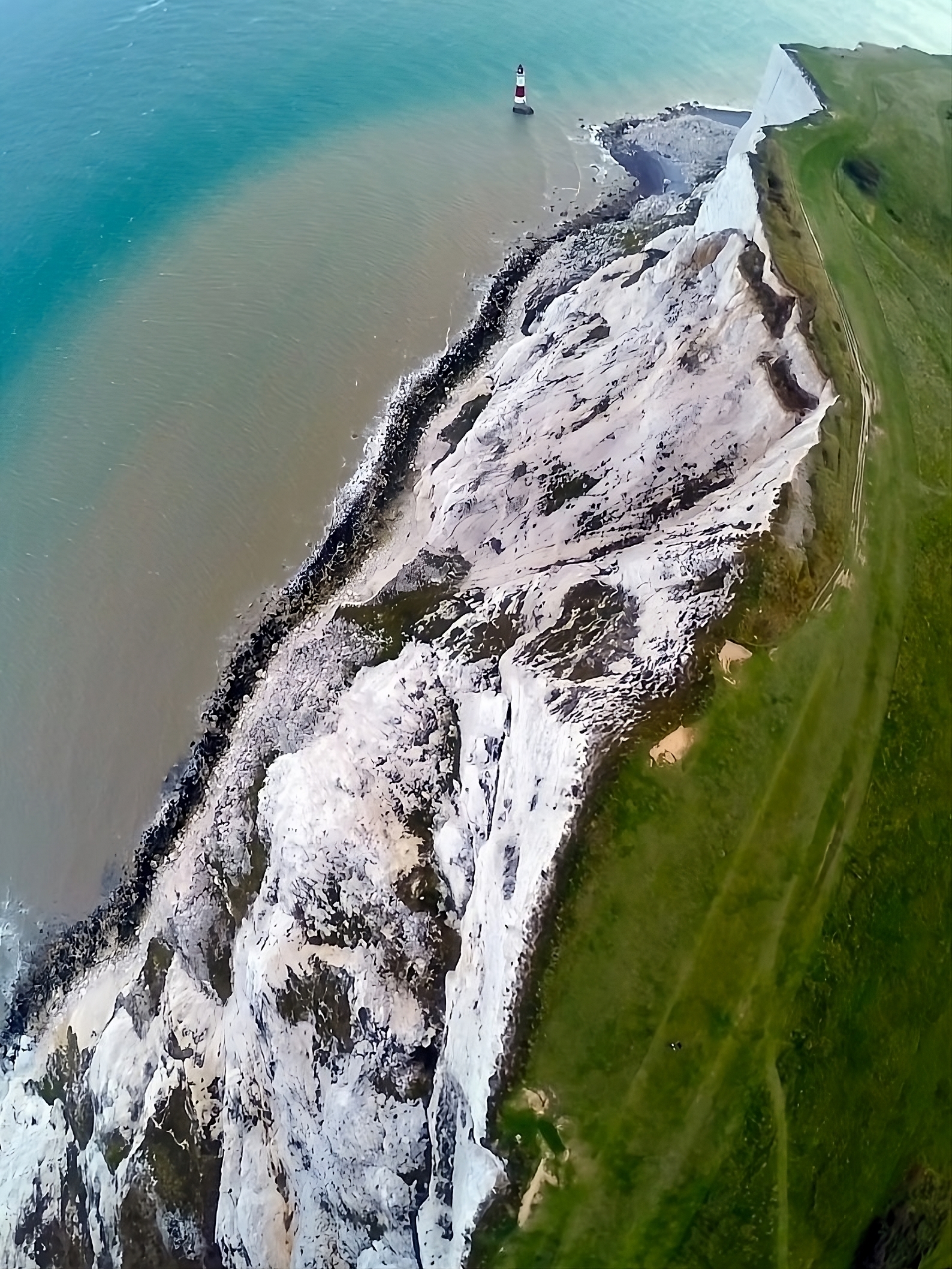 Beachy Head Lighthouse Eastbourne from a above